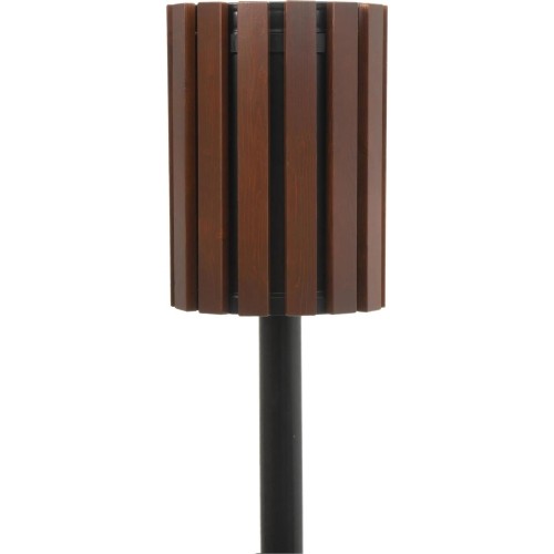 Steel and wooden litter bin03008