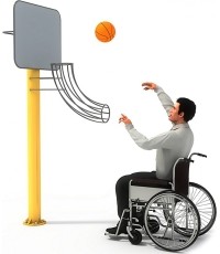 Zewnętrzny sprzęt fitness kosz do koszykówki dla niepełnosprawnych DisabledE49
