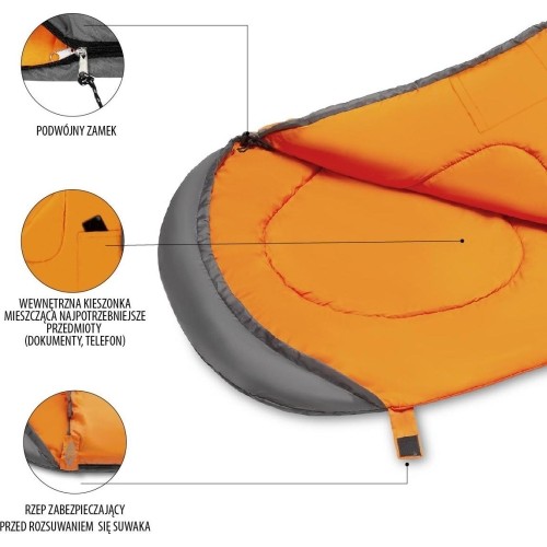 NC2008 SZARO-POMARAŃCZOWY ŚPIWÓR ROZMIAR L NILS CAMP