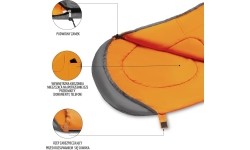 NC2008 SZARO-POMARAŃCZOWY ŚPIWÓR ROZMIAR L NILS CAMP