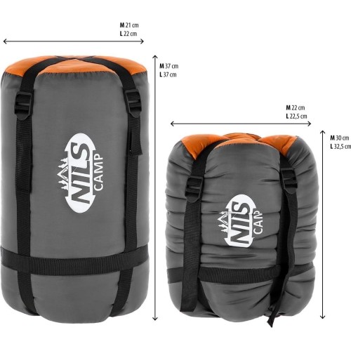 NC2008 SZARO-POMARAŃCZOWY ŚPIWÓR ROZMIAR L NILS CAMP