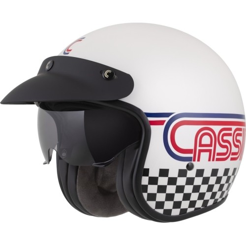 Kask motocyklowy Cassida Oxygen Rondo 2.0 Pearl White/Red/Blue/Black