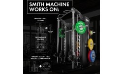 SIŁOWNIA WIELOFUNKCYJNA Z MASZYNĄ SMITH CYKLOP 10 PÓŁKOMERCYJNE HMS