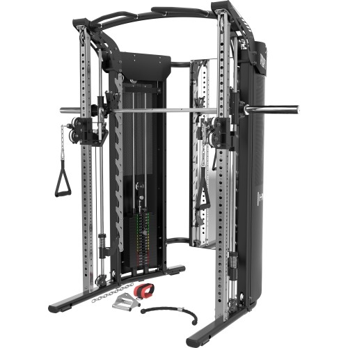 SIŁOWNIA WIELOFUNKCYJNA Z MASZYNĄ SMITH CYKLOP 10 PÓŁKOMERCYJNE HMS