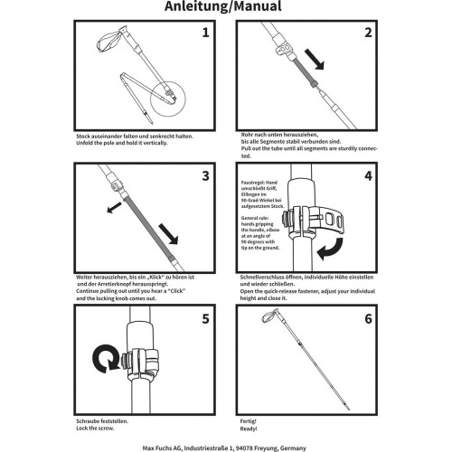 Aluminiowe kije trekkingowe FoxOutdoor Haidel