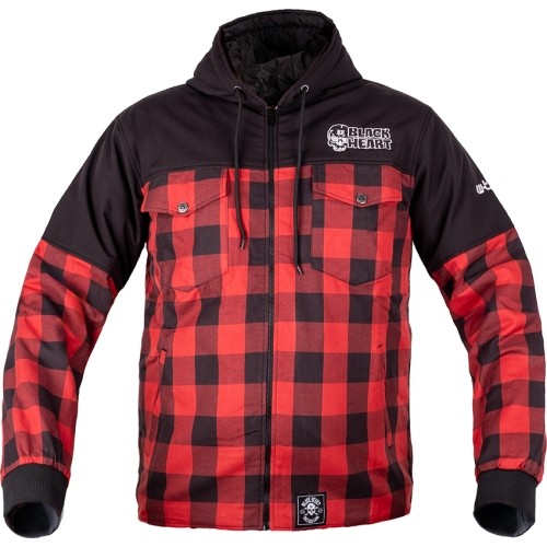 Kurtka softshell W-TEC Black Heart Rozzer - Czerwony-Czarny