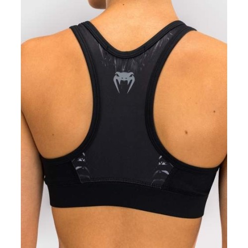 Damski biustonosz sportowy Venum Tiger - czarny/srebrny