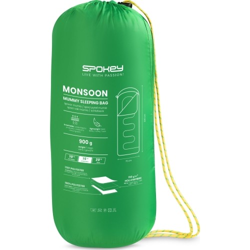 Śpiwór typu wiosenno-letniego 220x75 cm czarny Spokey MONSOON