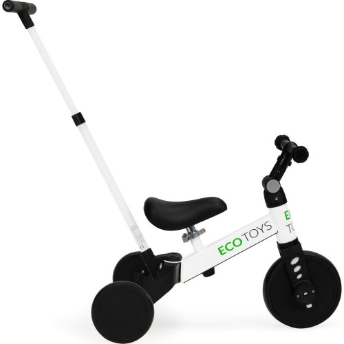 Trójkołowy rowerek dla małych dzieci z uchwytem do pchania Modern Home 2w1, biały