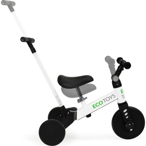 Trójkołowy rowerek dla małych dzieci z uchwytem do pchania Modern Home 2w1, biały