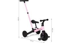 Rower trójkołowy biegowy 2w1 rączka do prowadzenia