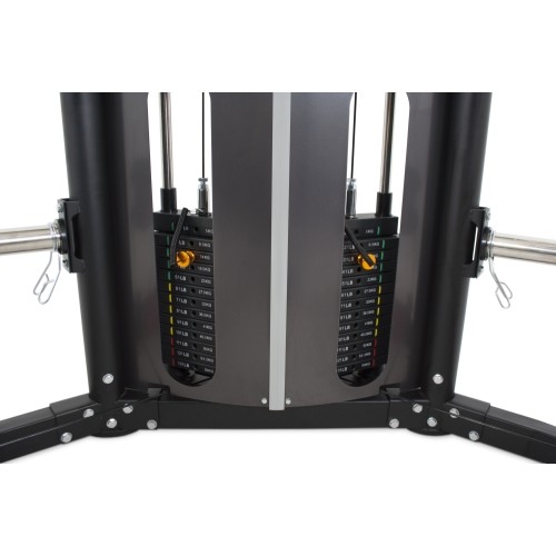 Wielofunkcyjna maszyna Smitha Pivot Fitness FSM-400 Functional Smith Machine, czarna