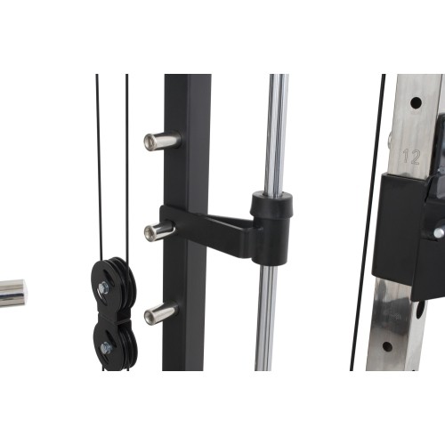 Wielofunkcyjna maszyna Smitha Pivot Fitness FSM-400 Functional Smith Machine, czarna