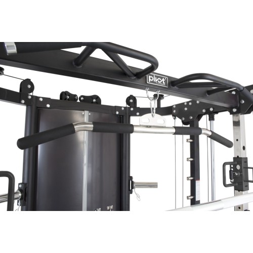 Wielofunkcyjna maszyna Smitha Pivot Fitness FSM-400 Functional Smith Machine, czarna