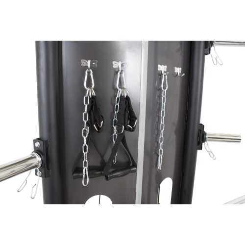 Wielofunkcyjna maszyna Smitha Pivot Fitness FSM-400 Functional Smith Machine, czarna