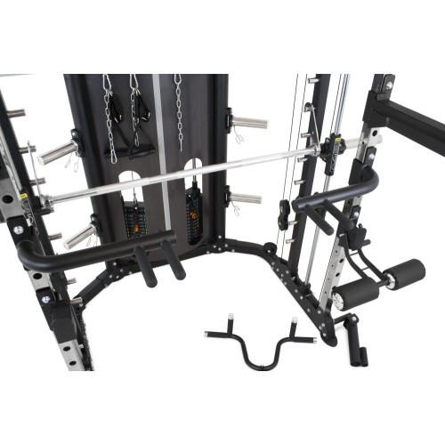 Wielofunkcyjna maszyna Smitha Pivot Fitness FSM-400 Functional Smith Machine, czarna
