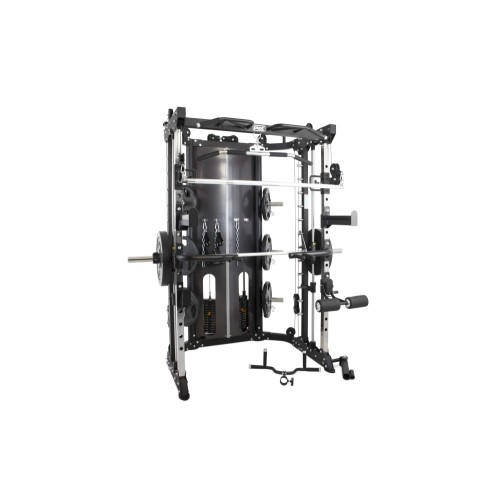 Wielofunkcyjna maszyna Smitha Pivot Fitness FSM-400 Functional Smith Machine, czarna