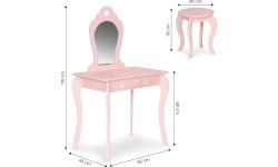 Toaletka dziecięca duża z lustrem dla dziewczynki ECOTOYS