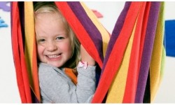 Hamak do siedzenia ogrodowy domowy dla dzieci Amazonas Kid's Relax Rainbow