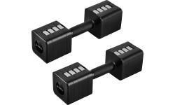 ADJUSTABLE DUMBELLS BLACK 2 x 5 KG HL02 HMS