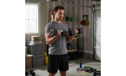 ADJUSTABLE DUMBELLS BLACK 2 x 5 KG HL02 HMS