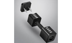 ADJUSTABLE DUMBELLS BLACK 2 x 5 KG HL02 HMS
