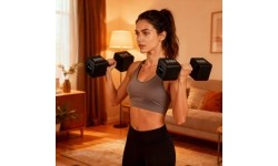 ADJUSTABLE DUMBELLS BLACK 2 x 5 KG HL02 HMS