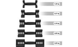 ADJUSTABLE DUMBELLS BLACK 2 x 5 KG HL02 HMS