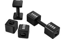 ADJUSTABLE DUMBELLS BLACK 2 x 5 KG HL02 HMS