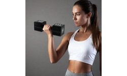 ADJUSTABLE DUMBELLS BLACK 2 x 5 KG HL02 HMS