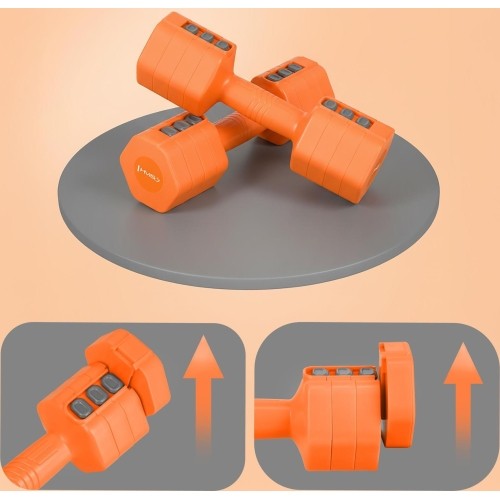 ADJUSTABLE DUMBELLS ORANGE 2 x 2,5 KG HL03 HMS