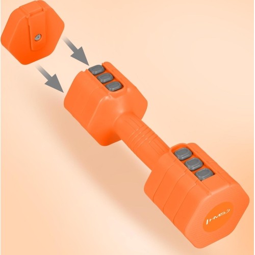 ADJUSTABLE DUMBELLS ORANGE 2 x 2,5 KG HL03 HMS
