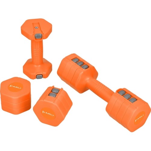 ADJUSTABLE DUMBELLS ORANGE 2 x 2,5 KG HL03 HMS
