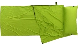 Prostokątna wkładka do śpiwora Origin Outdoors Mikrofibra, Zielona
