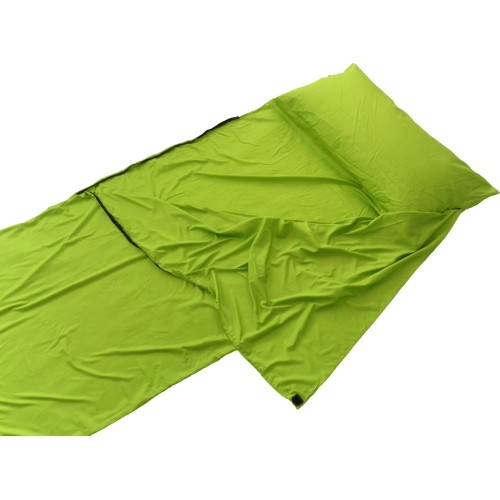 Wkładka do śpiwora Origin Outdoors Microfiber, prostokątna, zielona