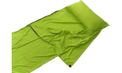 Prostokątna wkładka do śpiwora Origin Outdoors Mikrofibra, Zielona