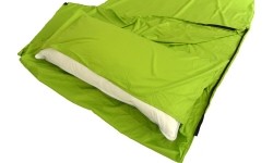 Prostokątna wkładka do śpiwora Origin Outdoors Mikrofibra, Zielona