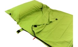 Prostokątna wkładka do śpiwora Origin Outdoors Mikrofibra, Zielona