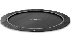 Trampolina sportowa naziemna EXIT InTerra ø244cm - czarna