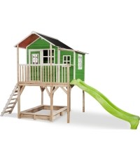 Drewniany domek do zabawy EXIT Loft 750 - zielony