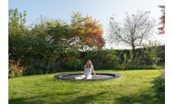 Trampolina sportowa naziemna EXIT InTerra ø244cm - czarna