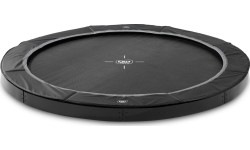 Trampolina sportowa naziemna EXIT InTerra ø244cm - czarna