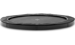 Trampolina sportowa naziemna EXIT InTerra ø244cm - czarna