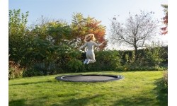 Trampolina sportowa naziemna EXIT InTerra ø305cm - czarna