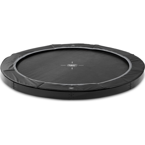 Trampolina sportowa naziemna EXIT InTerra ø366cm - czarna