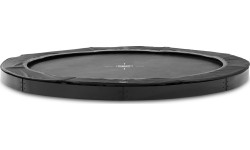 Trampolina sportowa gruntowa EXIT InTerra ø366 cm – czarna