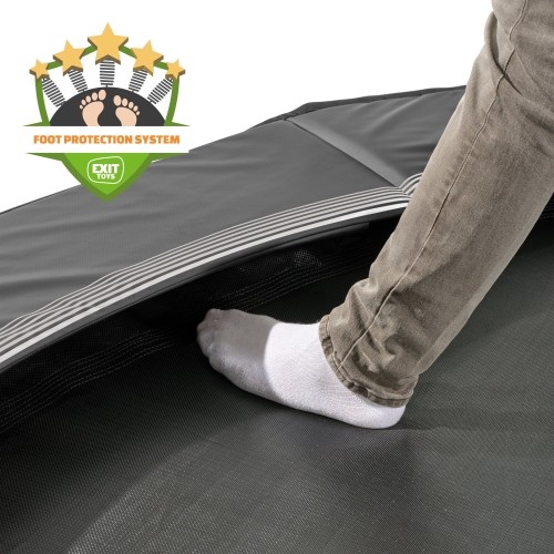 Trampolina sportowa gruntowa EXIT InTerra ø366 cm – czarna