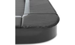 Trampolina sportowa naziemna EXIT InTerra 214x305cm - czarna