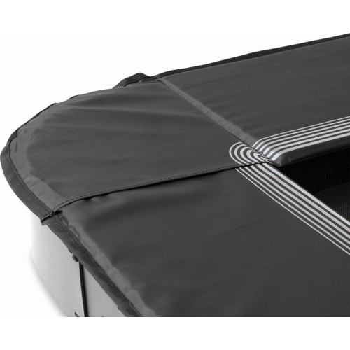 Trampolina sportowa naziemna EXIT InTerra 244x366cm - czarna