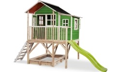 Drewniany domek do zabawy EXIT Loft 550 - zielony